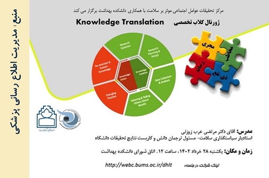 مدیریت اطلاع رسانی پزشکی و منابع علمی 